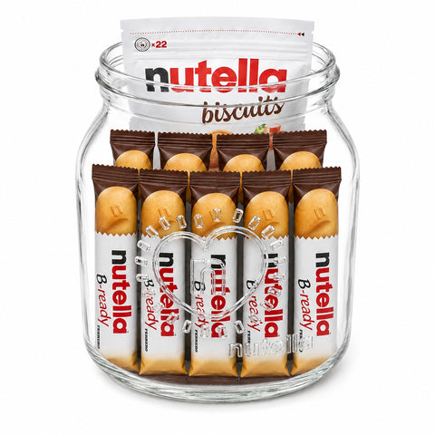 Nutella Geschenkglas mit B-ready & Biscuits – 31 Snacks im Glas - 502g