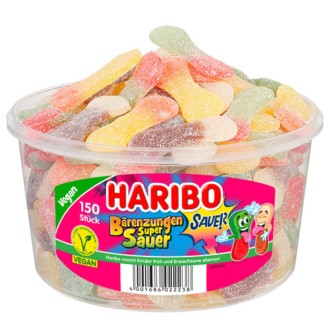 Haribo Bärenzungen super sauer vegan 150 Stück